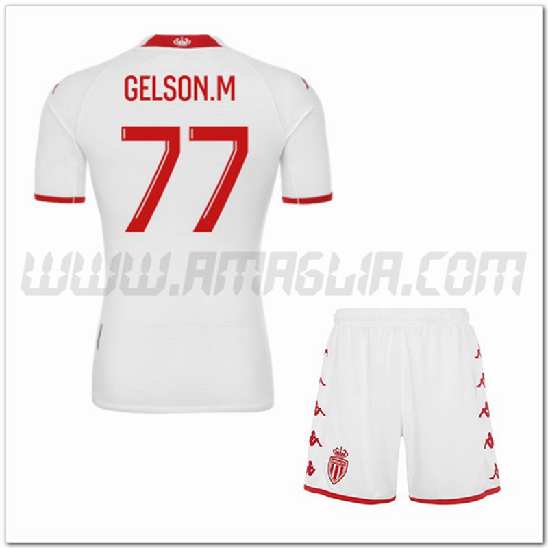 Kit Maglia GELSON.M #77 AS Monaco Bambino Prima 2022 2023