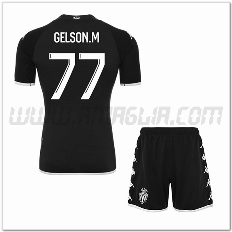 Kit Maglia GELSON.M #77 AS Monaco Bambino Seconda 2022 2023