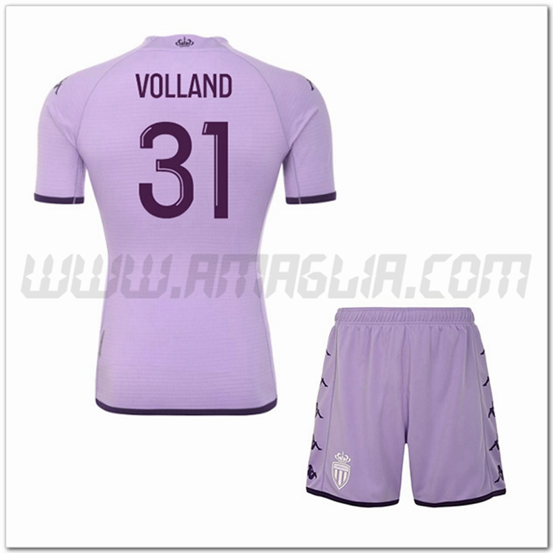 Kit Maglia VOLLAND #31 AS Monaco Bambino Terza 2022 2023