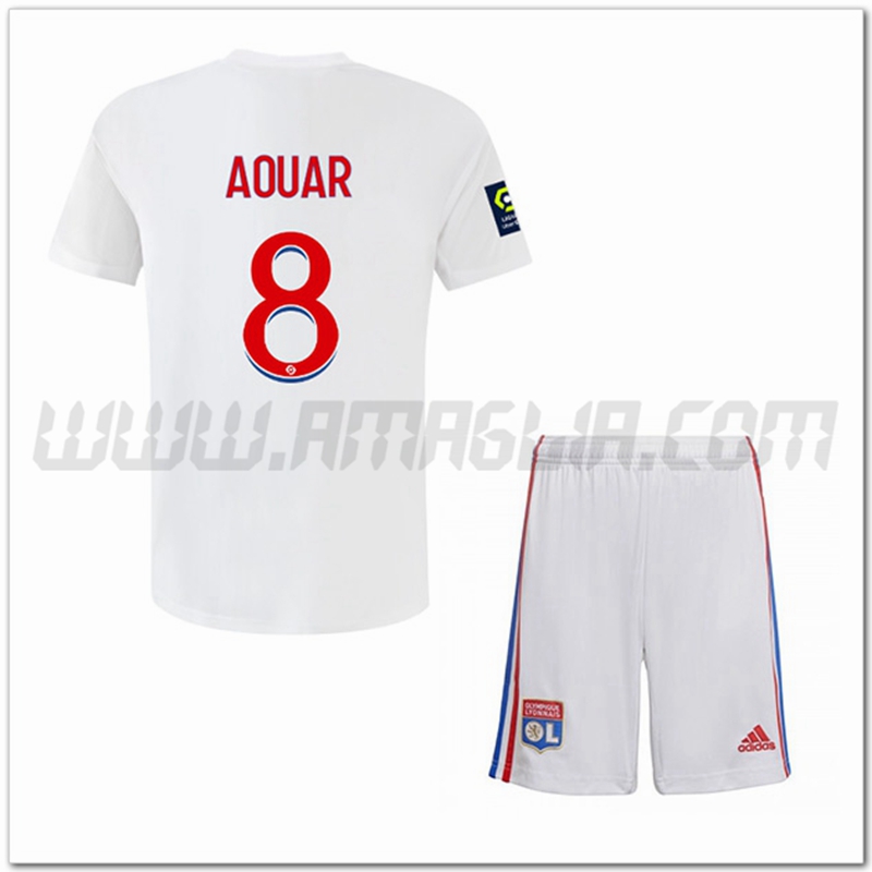 Kit Maglia AOUAR #8 Lyon OL Bambino Prima 2022 2023