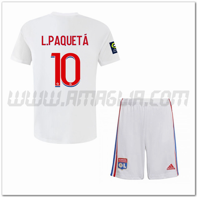 Kit Maglia L.PAQUET鑴?#10 Lyon OL Bambino Prima 2022 2023