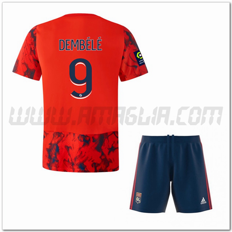 Kit Maglia DEMB鑴鑴?#9 Lyon OL Bambino Seconda 2022 2023