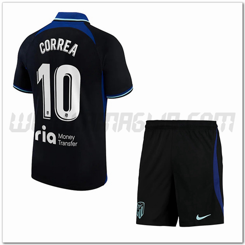Kit Maglia CORREA #10 Atletico Madrid Bambino Seconda 2022 2023