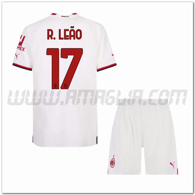Kit Maglia R.-LE鑴橭 #17 AC Milan Bambino Seconda 2022 2023