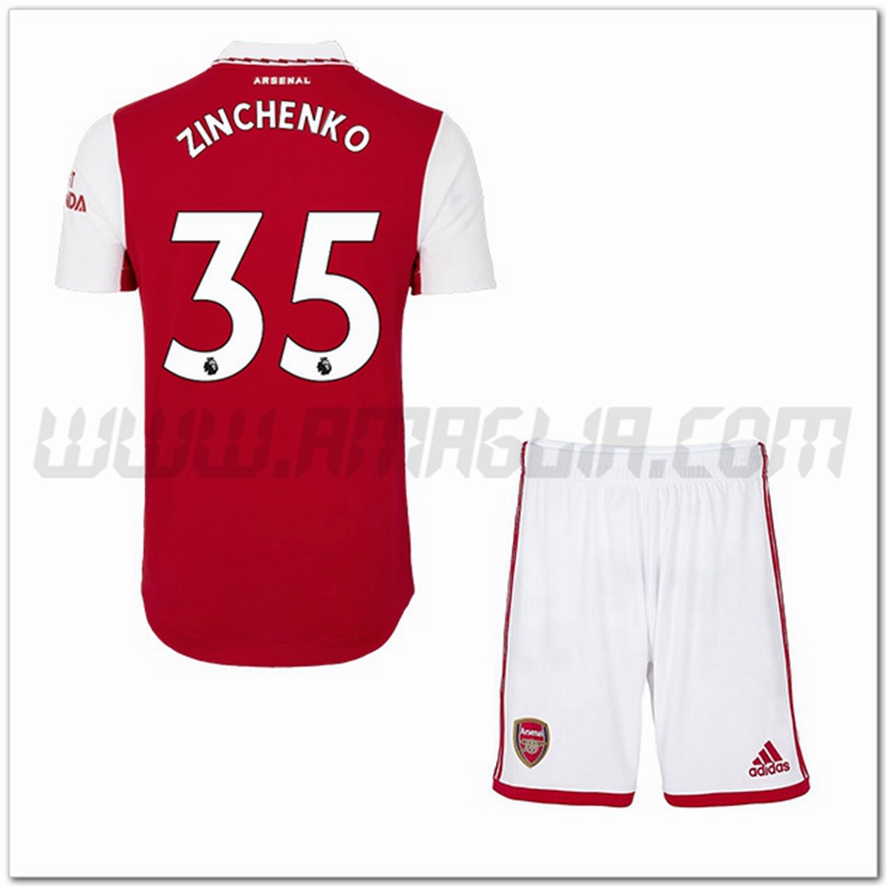 Kit Maglia Arsenal Bambino ZINCHENKO 35 Prima 202223 Ottima Qualit脿