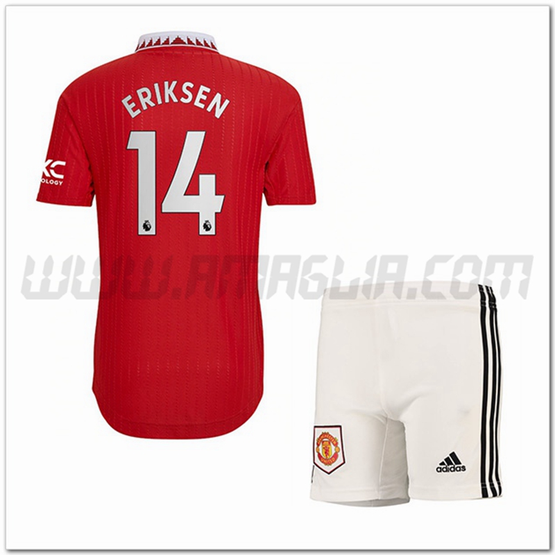 Kit Maglia ERIKSEN #14 Manchester United Bambino Prima 2022 2023 [1Number-kids2223-290] - â¬24.00 