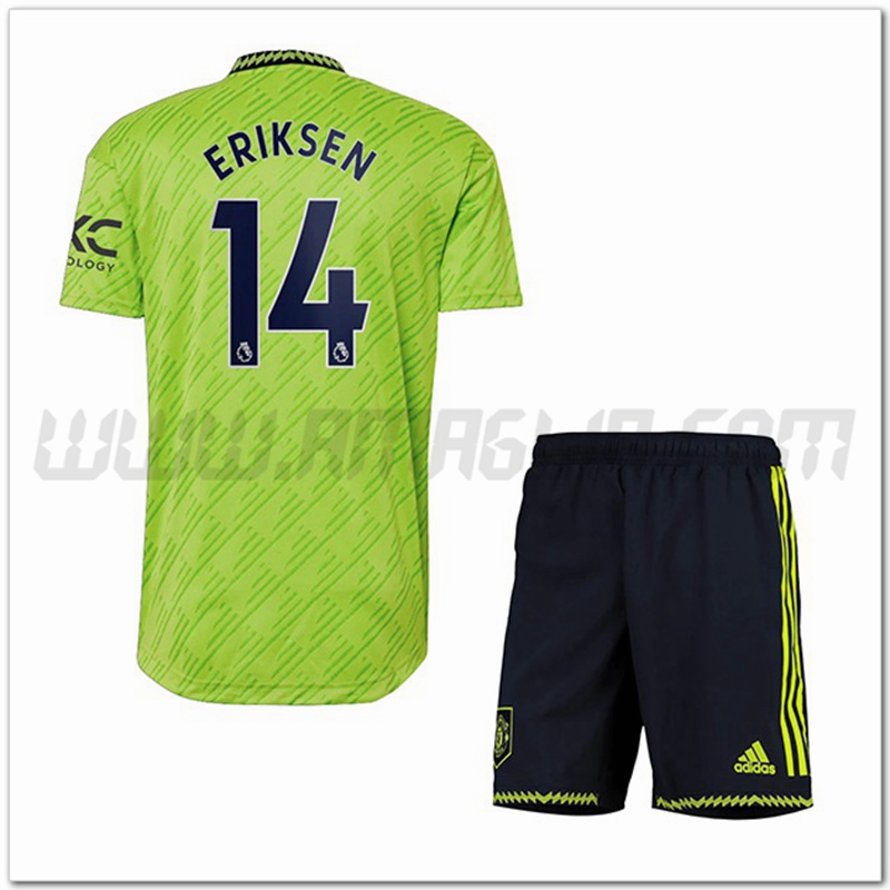Kit Maglia ERIKSEN #14 Manchester United Bambino Terza 2022 2023