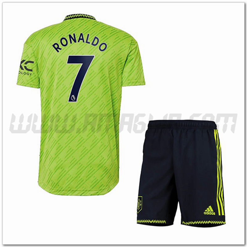 Kit Maglia RONALDO #7 Manchester United Bambino Terza 2022 2023