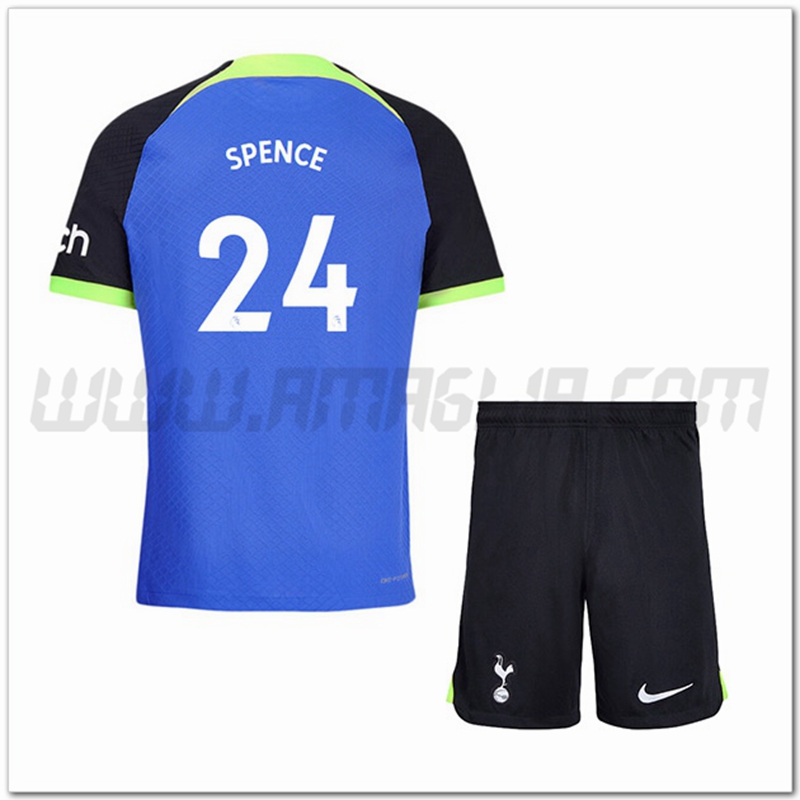 Kit Maglia SPENCE #24 Tottenham Hotspur Bambino Seconda 2022 2023