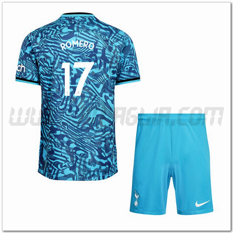 Kit Maglia ROMERO #17 Tottenham Hotspur Bambino Terza 2022 2023