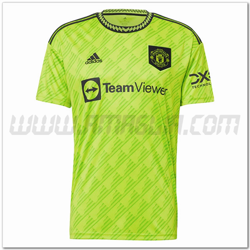 Manchester United Terza Nuovo Maglia 2022 2023 Verde
