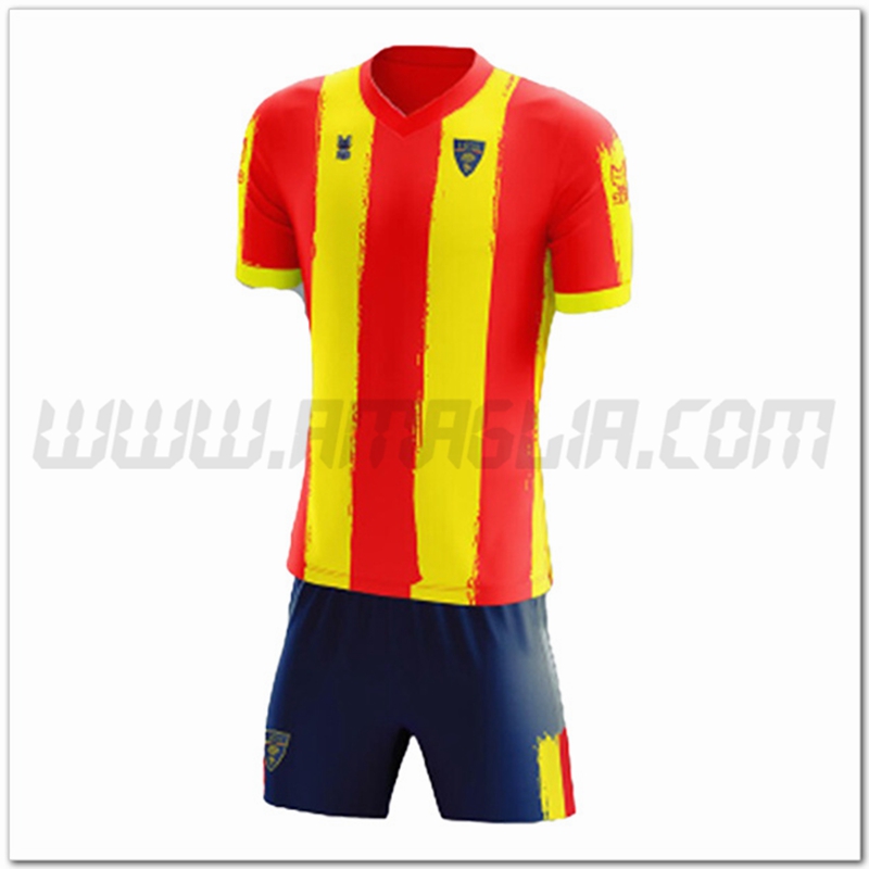 Lecce Prima Nuovo Maglia 2022 2023 Rosso Giallo