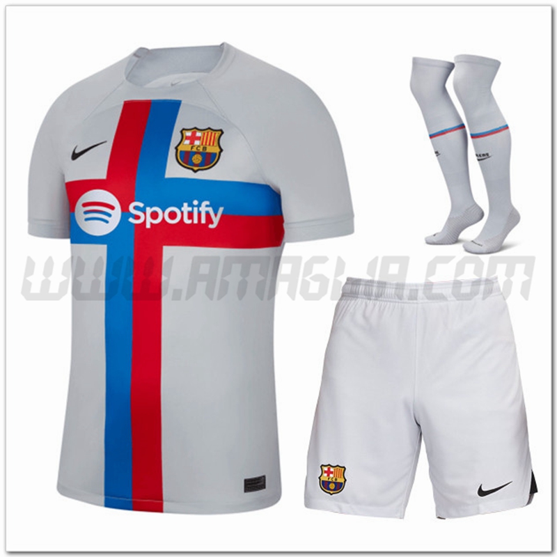 Kit Maglia FC Barcellona Terza (Pantaloncini + Calzini) 2022 2023