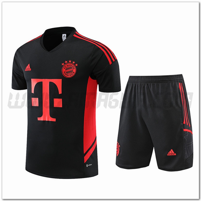 Maglia Allenamento Bayern Monaco + Pantaloncini Nero 2022 2023