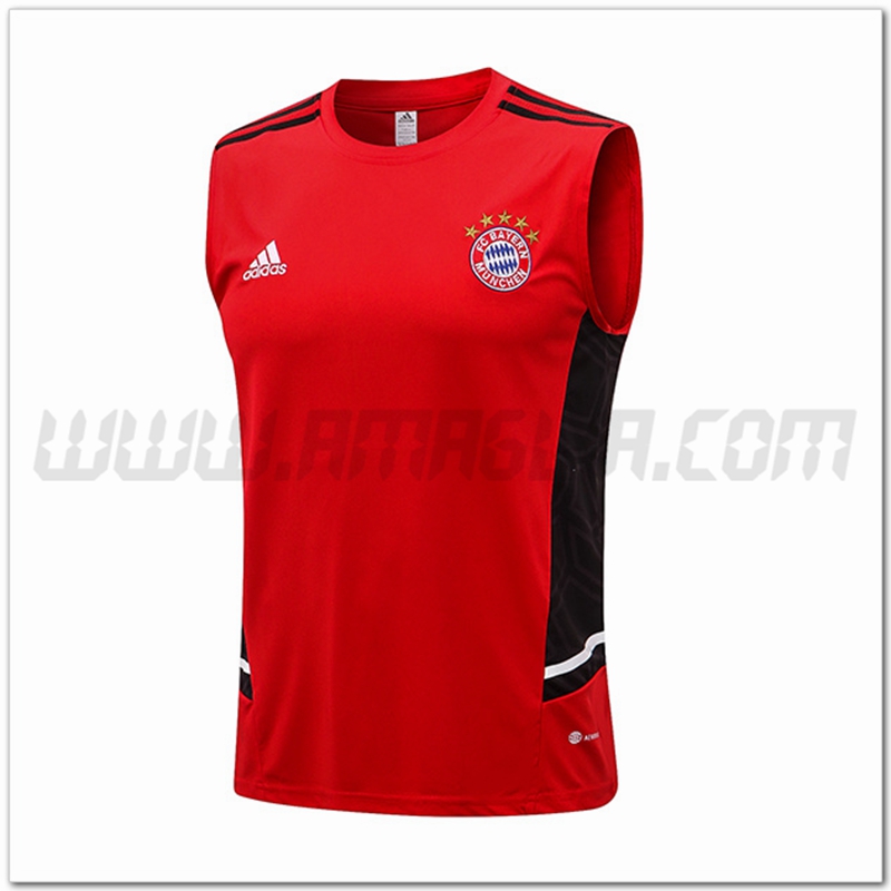 Canotta da Allenamento Bayern Monaco Rosso/Nero 2022 2023