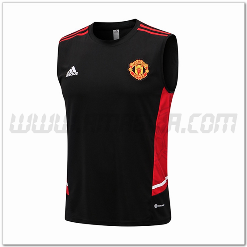 Canotta da Allenamento Manchester United Nero 2022 2023
