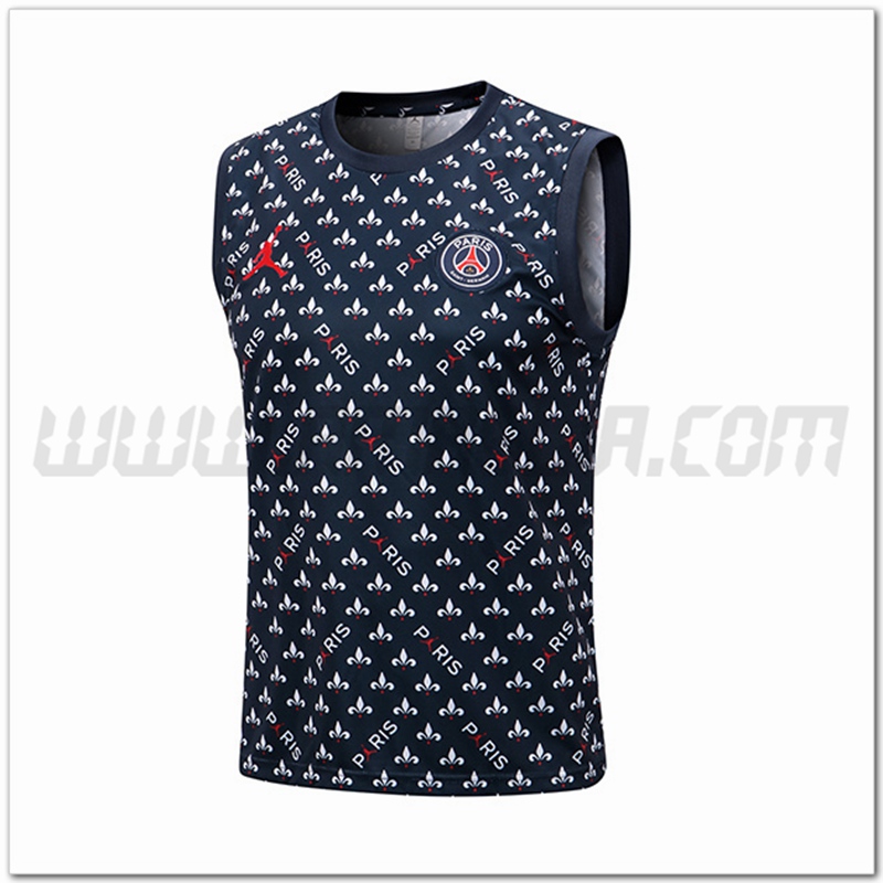 Canotta da Allenamento Jondan PSG Nero/Bianco 2022 2023