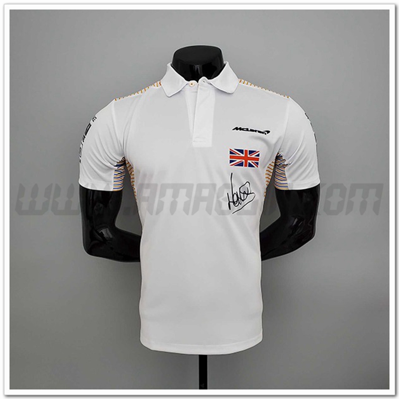 Maglia Polo F1 McLaren Team Bianco 2022