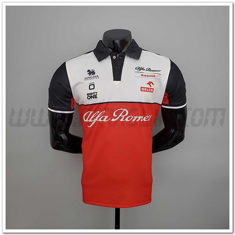 Maglia Polo F1 Alfa Romao Team Bianco/Rosso 2022