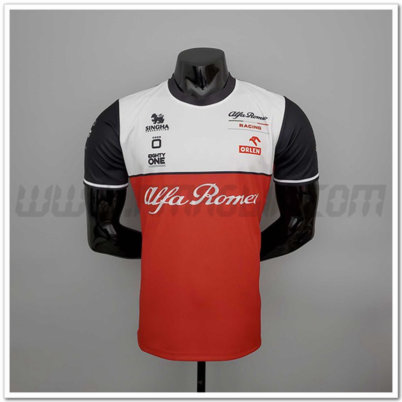 Maglietta F1 Alfa Romao Team Bianco/Rosso 2022