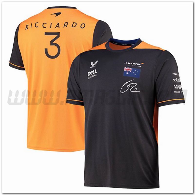 Maglietta F1 McLaren Team Nero/Arancia 2022
