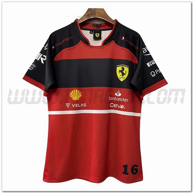 Maglietta F1 Scuderia Ferrari Team Rosso 2022