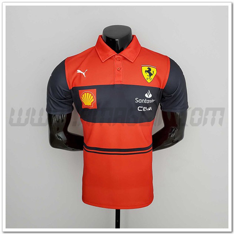Maglia Polo F1 Scuderia Ferrari Team Rosso 2022