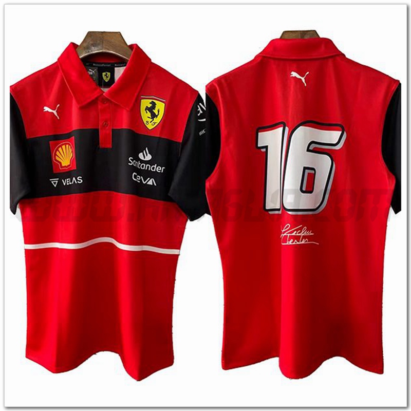 Maglia Polo F1 Scuderia Ferrari Team Rosso 2022