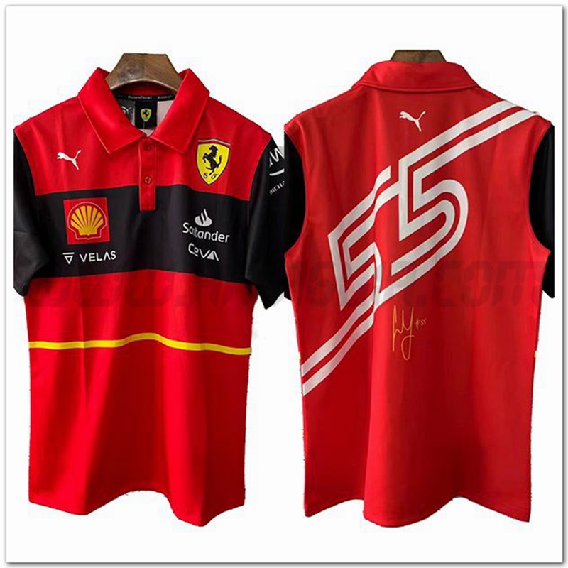 Maglia Polo F1 Scuderia Ferrari Team Rosso 2022