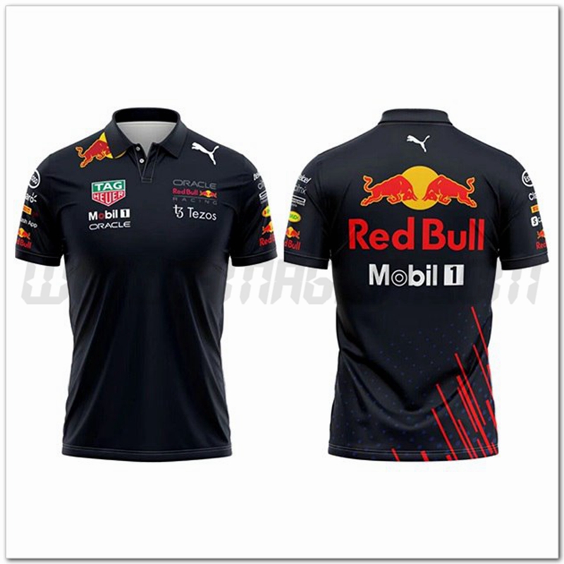 Maglia Polo F1 RedBull Racing Team Nero 2022