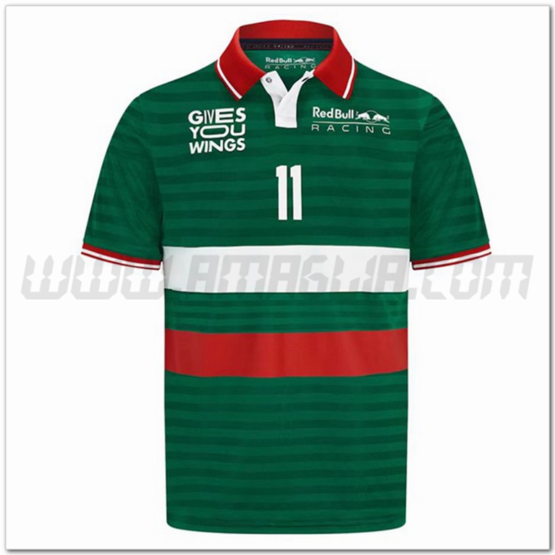 Maglia Polo F1 RedBull Racing Team Verde 2022