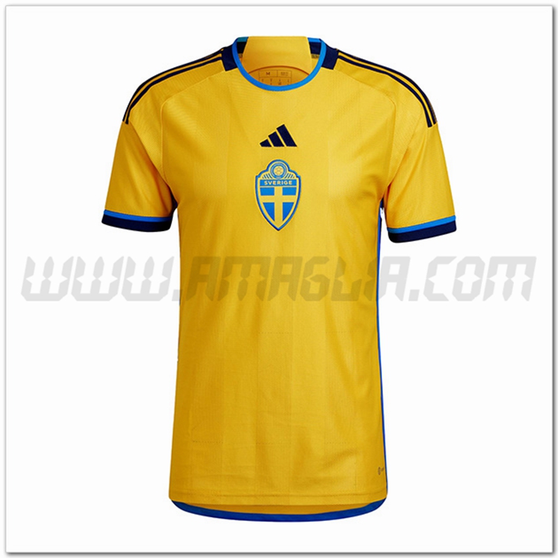 Nuovo Maglia Squadra Svezia Prima 2022 2023