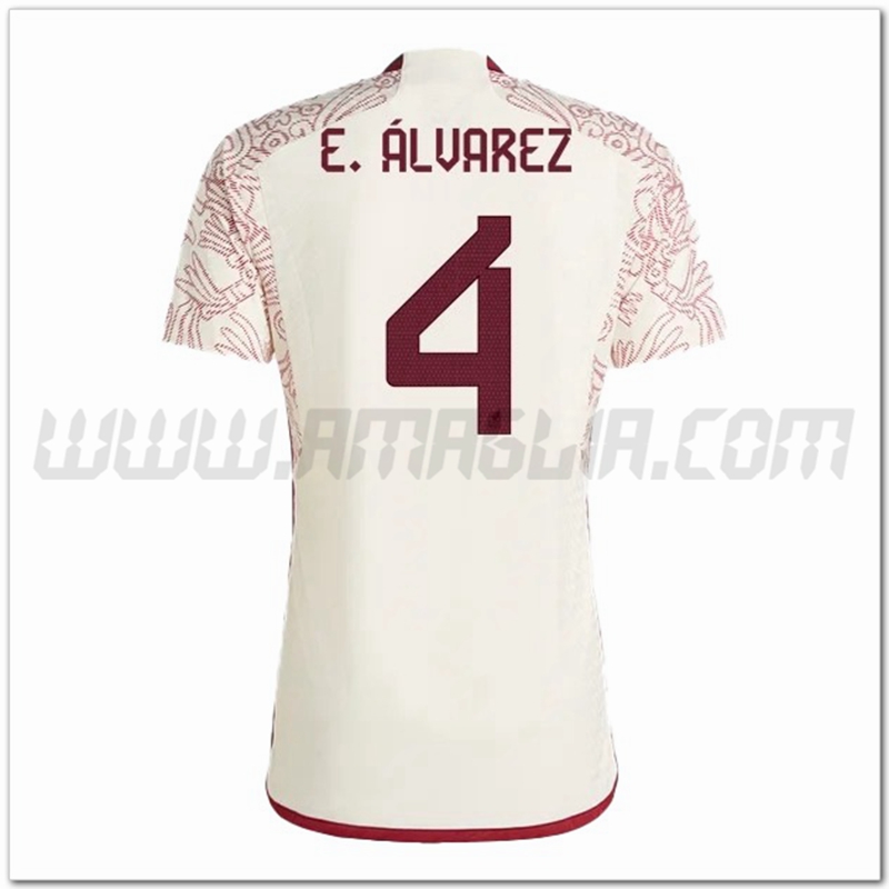 Seconda Maglia E. 脕LVAREZ #4 Messico 2022 2023