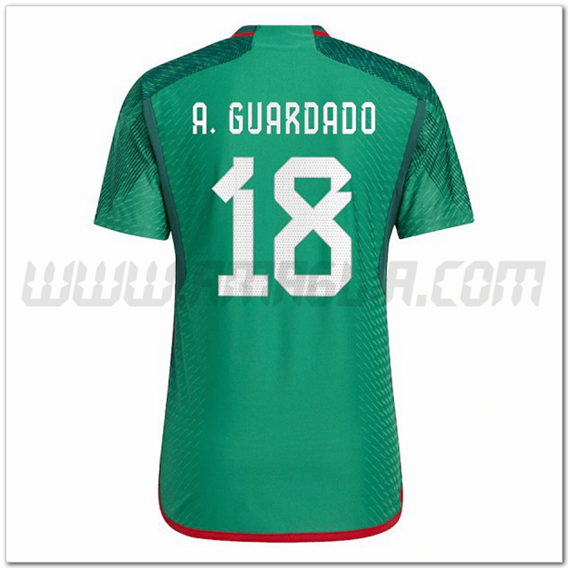Prima Maglia A. GUARDADO #18 Messico 2022 2023