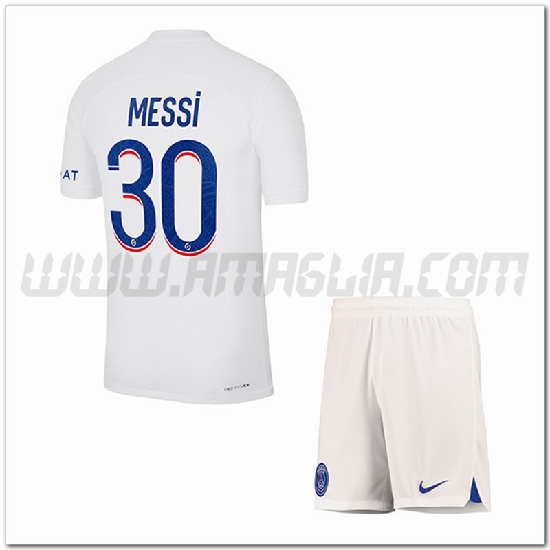 Kit Maglia MESSI #30 Paris PSG Bambino Terza 2022 2023