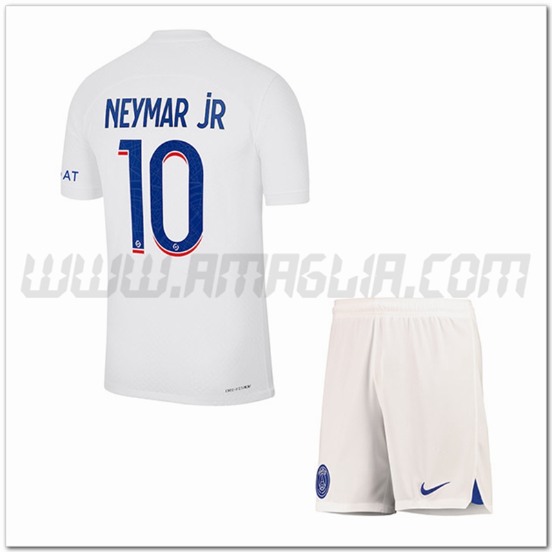 Kit Maglia NEYMAR JR #10 Paris PSG Bambino Terza 2022 2023