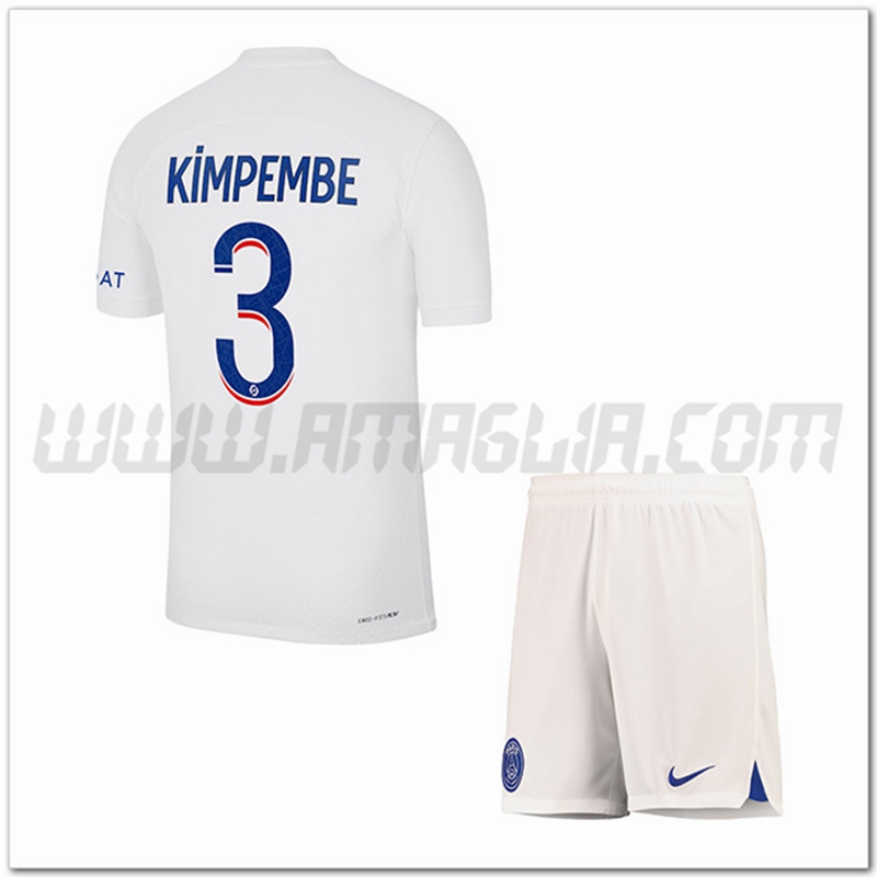 Kit Maglia KIMPEMBE #3 Paris PSG Bambino Terza 2022 2023
