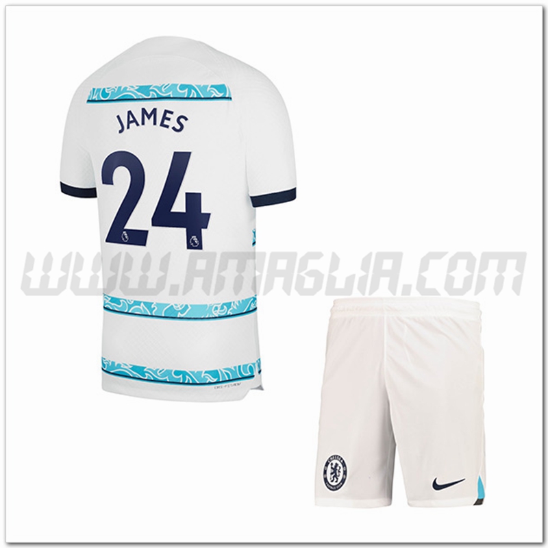 Kit Maglia JAMES #24 FC Chelsea Bambino Seconda 2022 2023