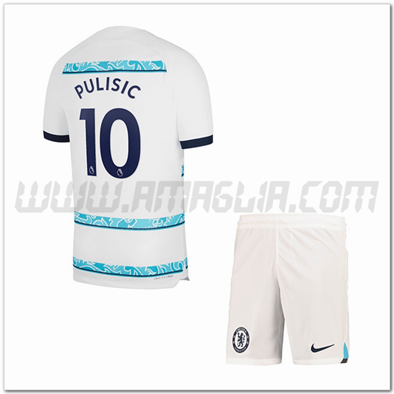 Kit Maglia PULISIC #10 FC Chelsea Bambino Seconda 2022 2023