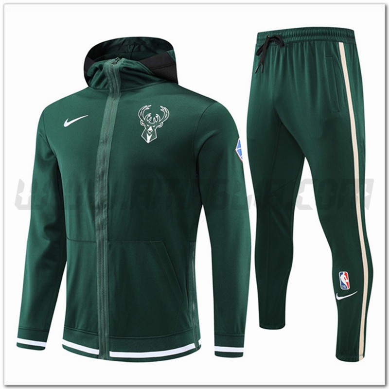 Tuta Allenamento Milwaukee Bucks Verde 2022
