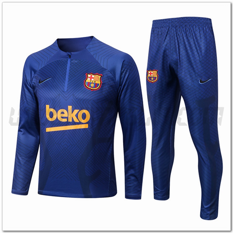 Tuta Allenamento FC Barcellona Blu/Nero 2022 2023