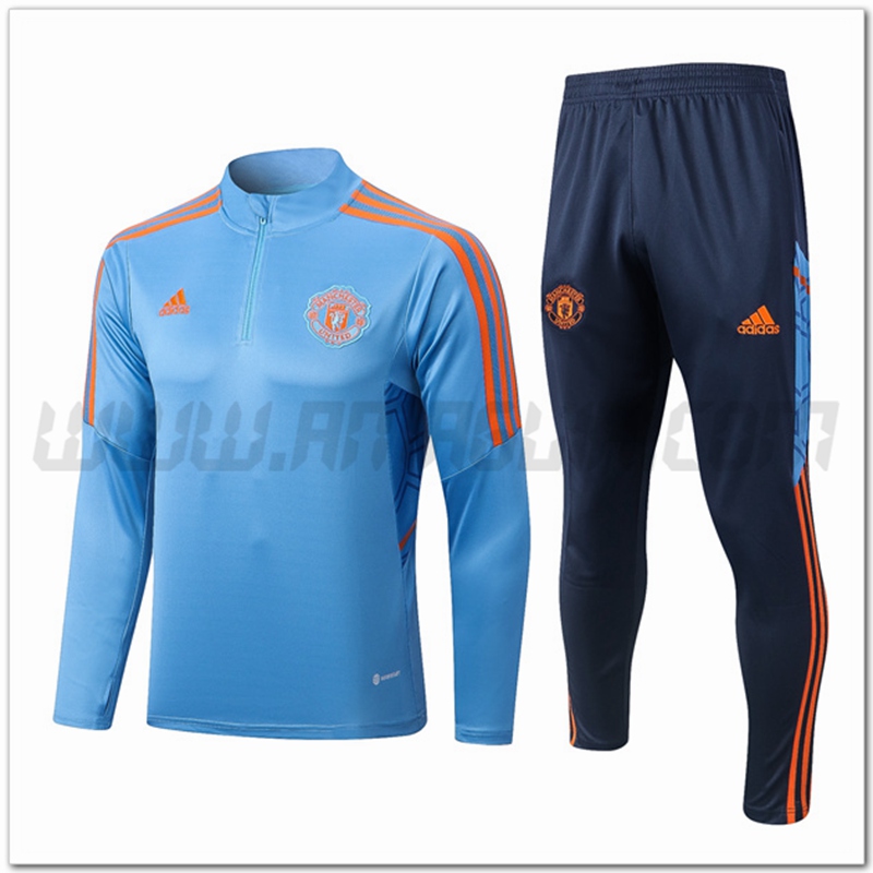 Tuta Allenamento Manchester United Azzurro 2022 2023