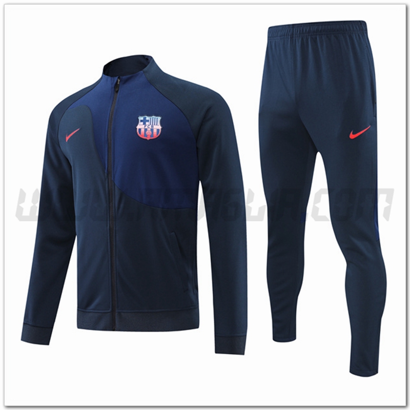 Tuta Giacca Allenamento FC Barcellona Blu Marino 2022 2023