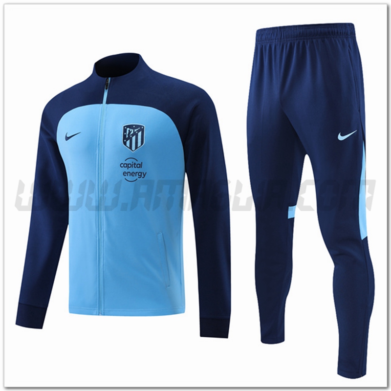 Tuta Giacca Allenamento Atletico Madrid Blu 2022 2023