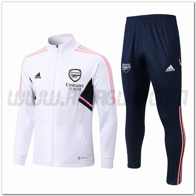 Tuta Giacca Allenamento Arsenal Bianco 2022 2023