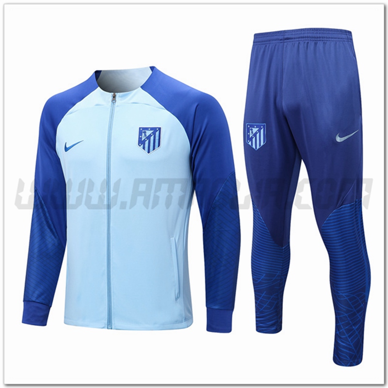 Tuta Giacca Allenamento Atletico Madrid Azzurro 2022 2023