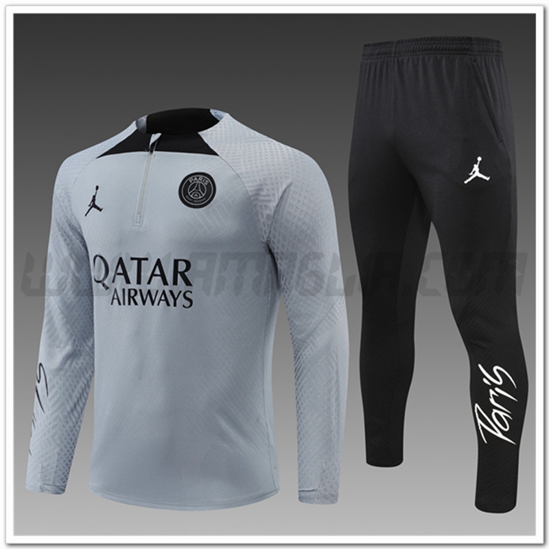 Tuta Allenamento Jordan PSG Bambino Grigio 2022 2023