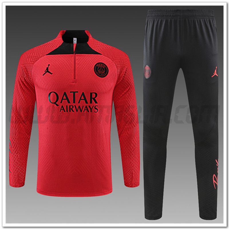Tuta Allenamento Jordan PSG Bambino Rosso 2022 2023