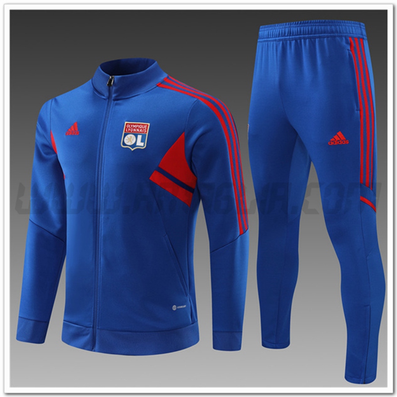 Tuta Giacca Allenamento Lyon OL Bambino Blu 2022 2023