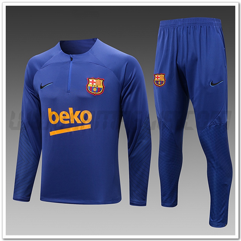 Tuta Allenamento FC Barcellona Bambino Blu 2022 2023